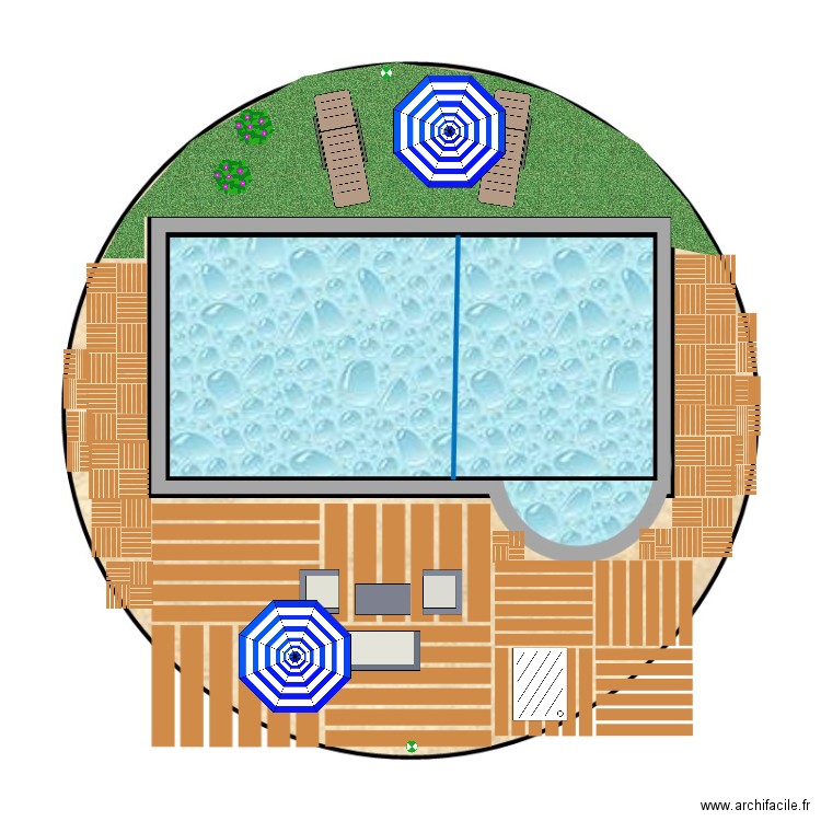 piscine. Plan de 0 pièce et 0 m2