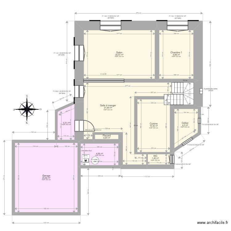 ML24011489. Plan de 22 pièces et 234 m2