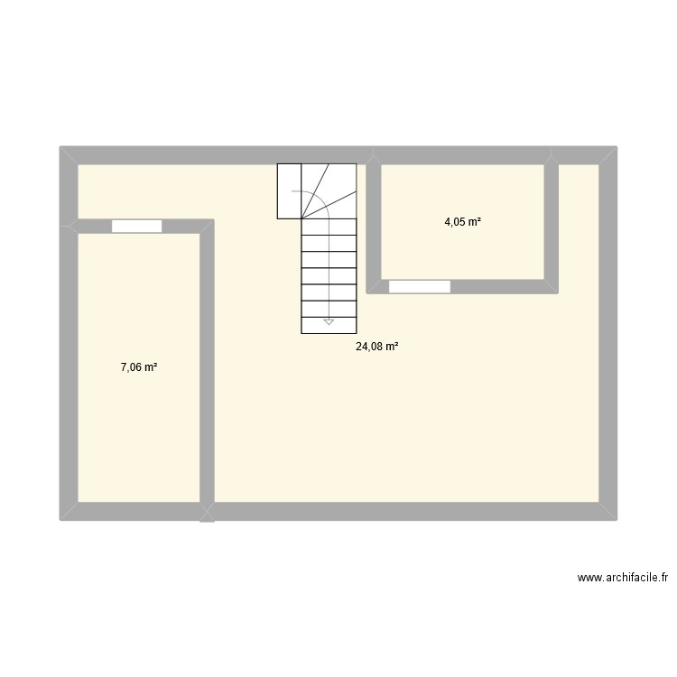 Plan institut. Plan de 3 pièces et 35 m2