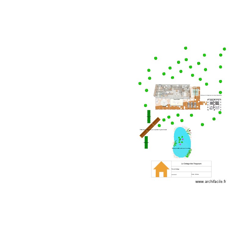 Le Cottage des Trappeurs. Plan de 1 pièce et 9 m2