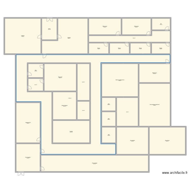 test1. Plan de 31 pièces et 1447 m2