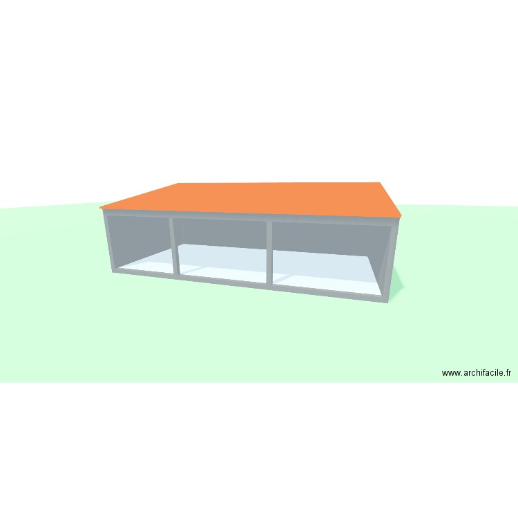 garage. Plan de 2 pièces et 96 m2