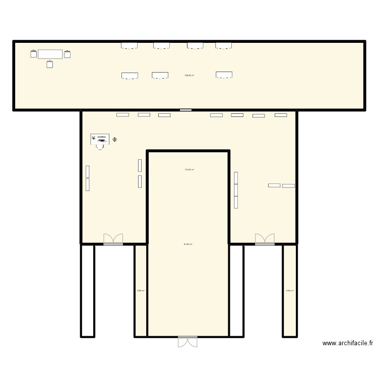 HVHG. Plan de 5 pièces et 336 m2