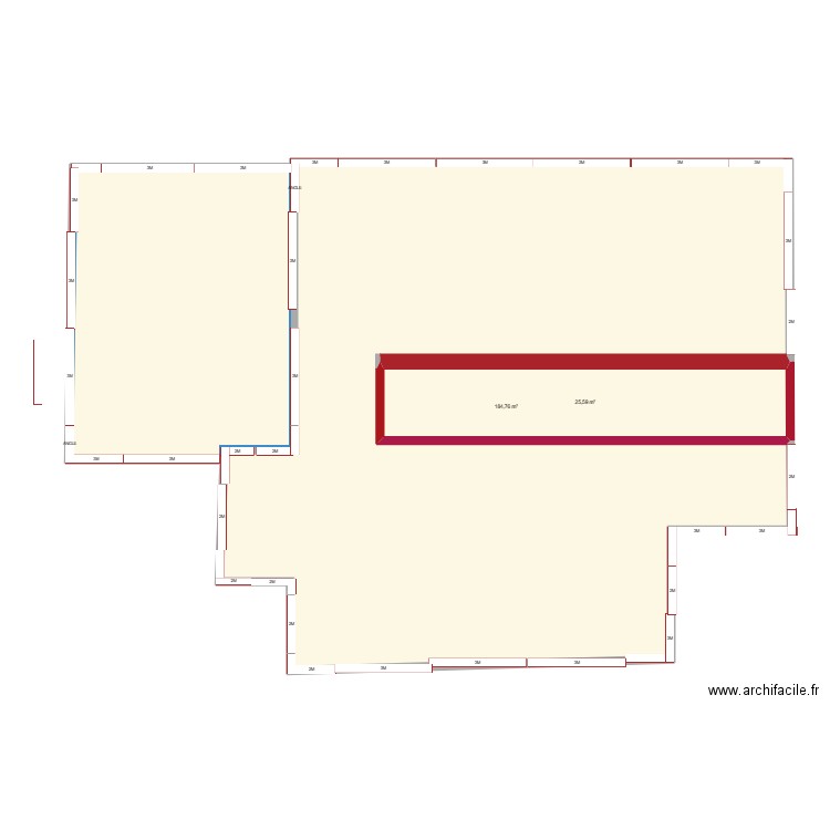 TOITURE. Plan de 3 pièces et 267 m2