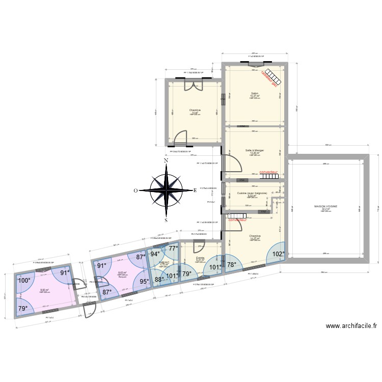 GANEA. Plan de 10 pièces et 125 m2