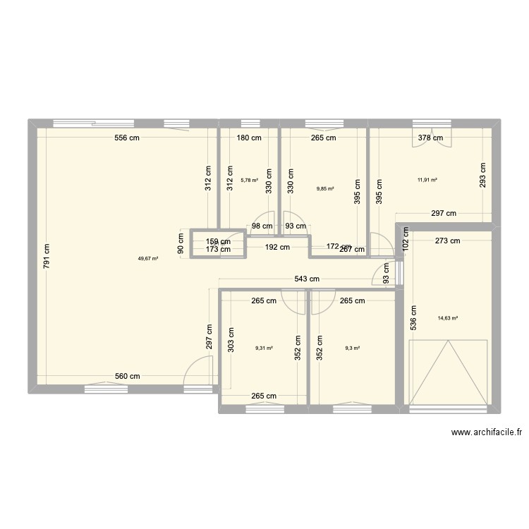 Maison saussenac . Plan de 8 pièces et 112 m2