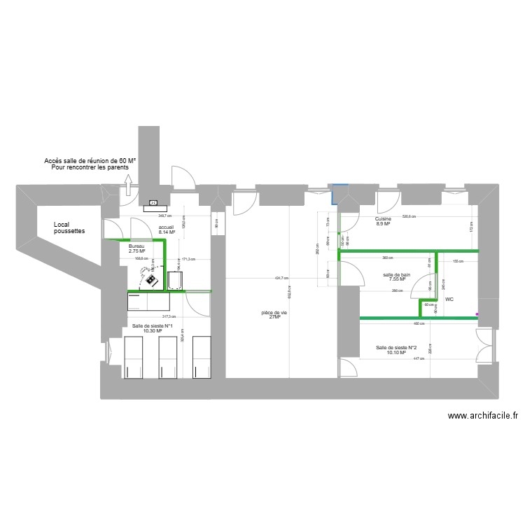 Plan de la MAM projet Platrerie. Plan de 0 pièce et 0 m2