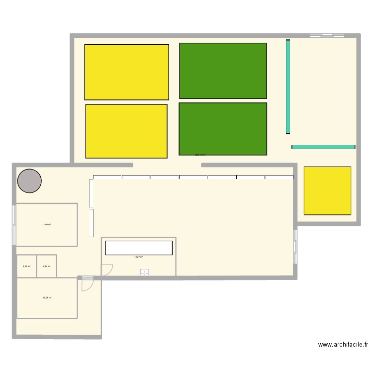 La pourcine V1. Plan de 6 pièces et 368 m2