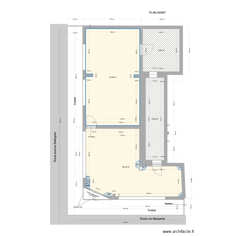 MAGASIN 1. Plan de 4 pièces et 104 m2