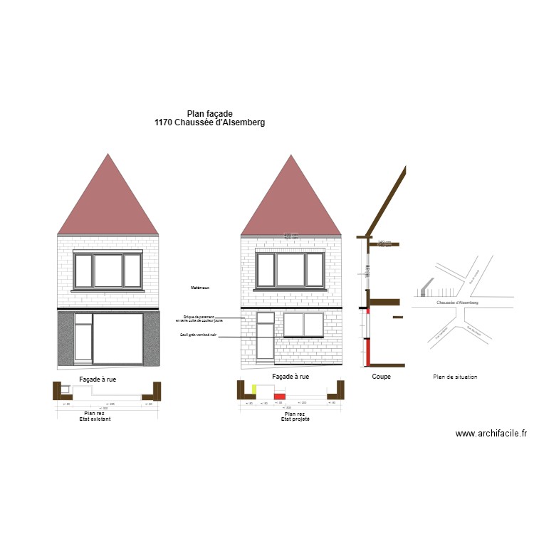 1170 Chaussée d'Alsemberg. Plan de 0 pièce et 0 m2