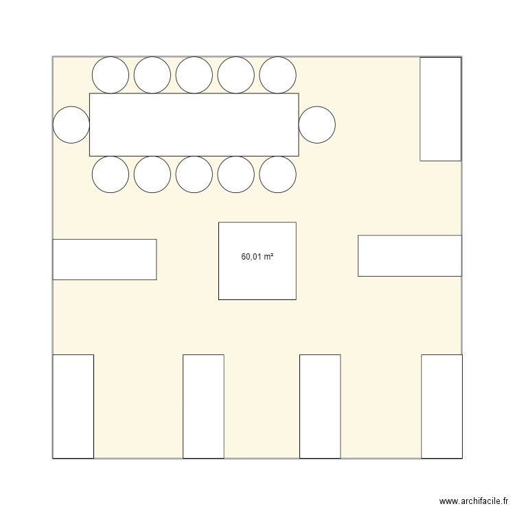 AGS. Plan de 1 pièce et 60 m2