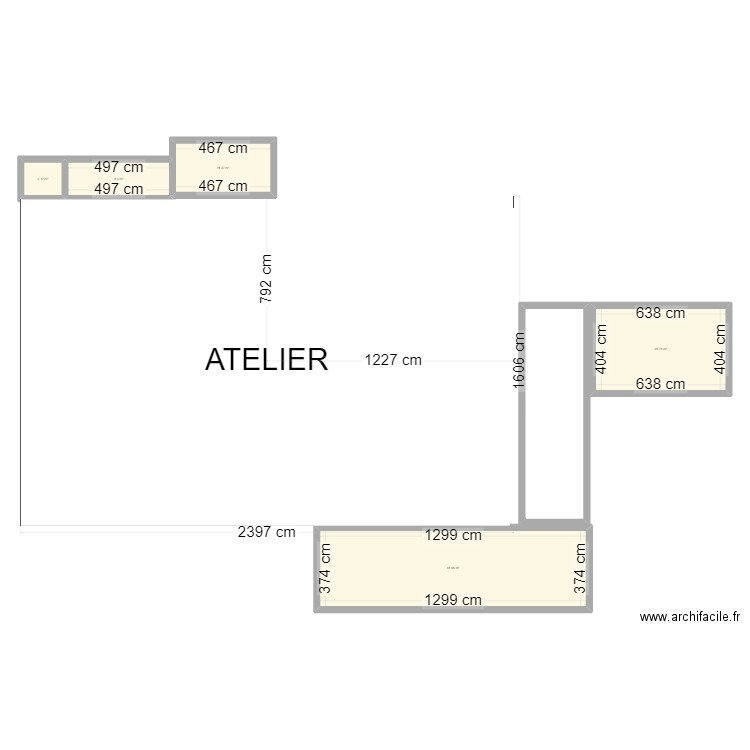 Atelier ex-Belgoplex. Plan de 5 pièces et 97 m2