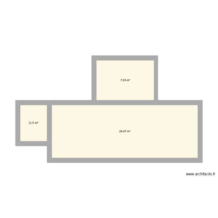 IMPLANTATION PISCINE. Plan de 3 pièces et 35 m2