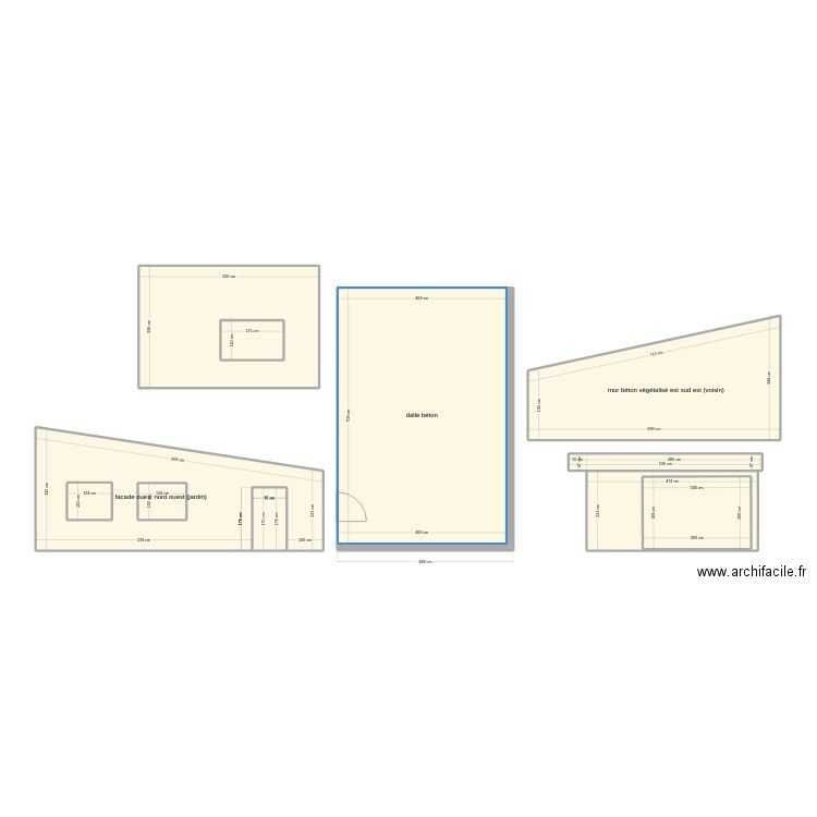 Solaire. Plan de 11 pièces et 115 m2