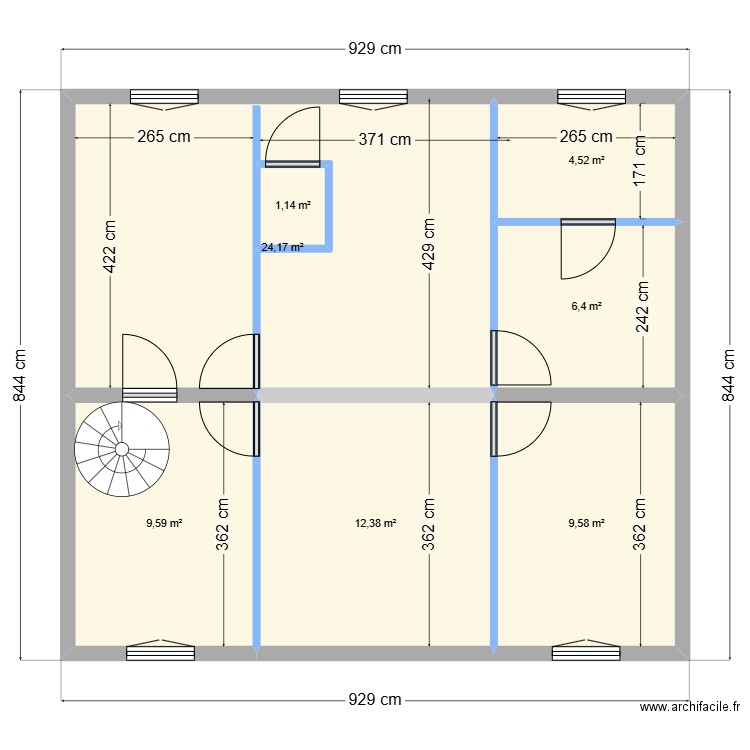 2024-09-11-MAISON DAVID SOUS SOL. Plan de 7 pièces et 68 m2