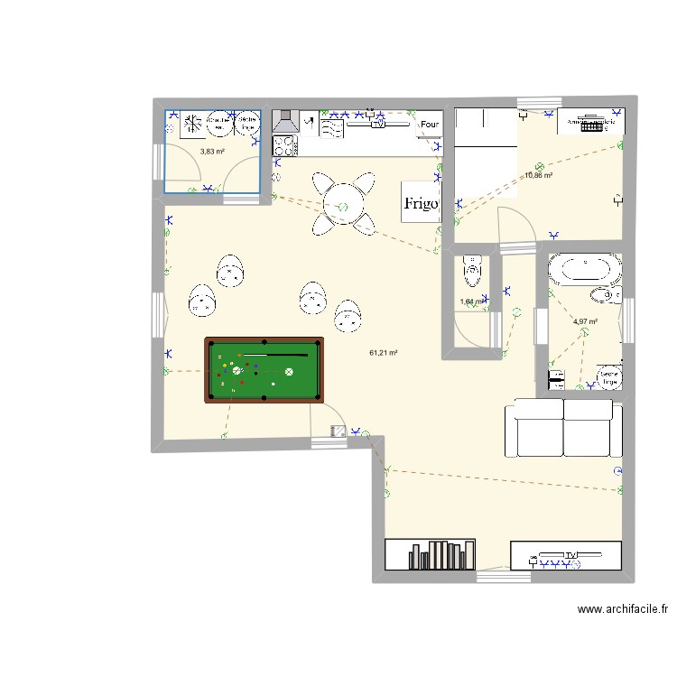 plan de clément 2. Plan de 5 pièces et 83 m2