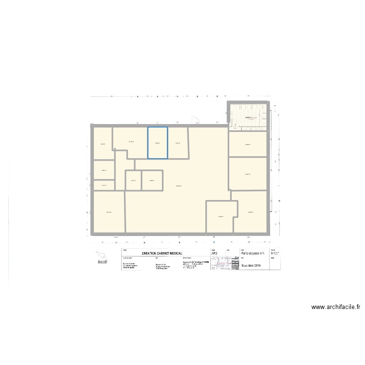 Estanoce1. Plan de 15 pièces et 273 m2