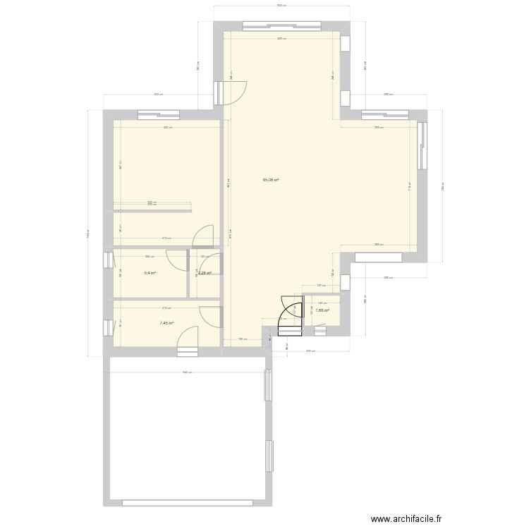 maison. Plan de 5 pièces et 102 m2