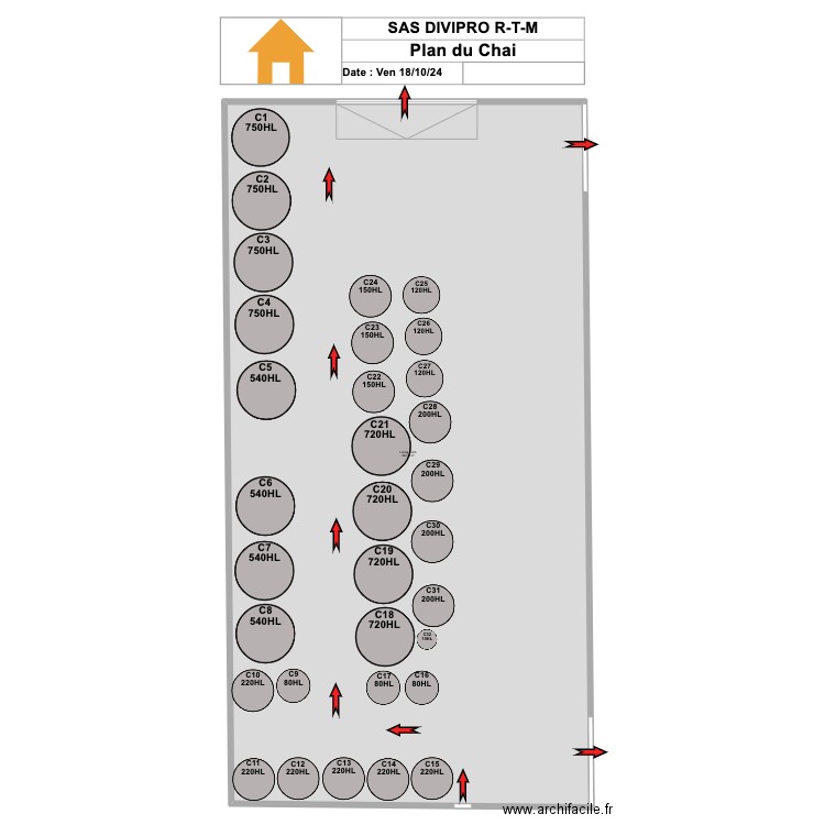 Cave 34. Plan de 1 pièce et 802 m2