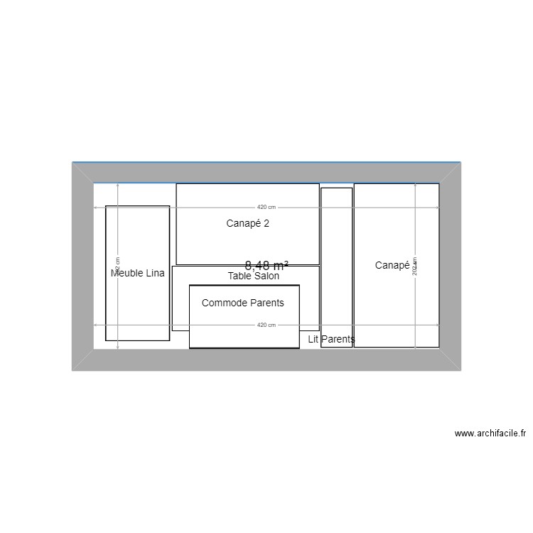 Déménagement 12 octobre. Plan de 1 pièce et 8 m2