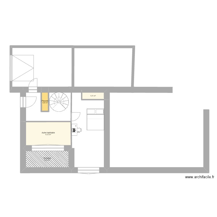 targasonne3. Plan de 4 pièces et 18 m2