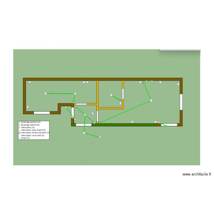 Plan électricité extension. Plan de 0 pièce et 0 m2