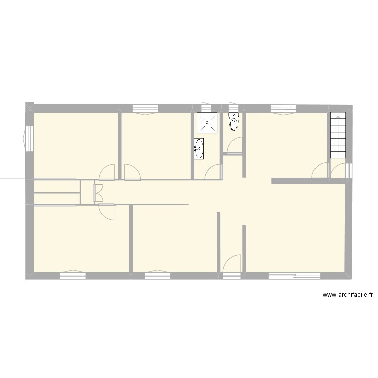 ST PIERRE2. Plan de 6 pièces et 72 m2