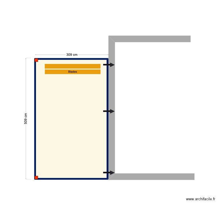 Peter . Plan de 1 pièce et 15 m2