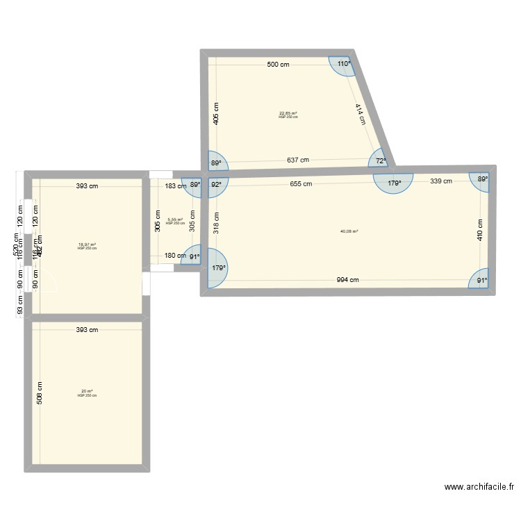 PLAN SITUATUATION DEVANT 1. Plan de 5 pièces et 107 m2