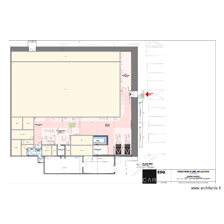 Haguenau V4. Plan de 13 pièces et 710 m2