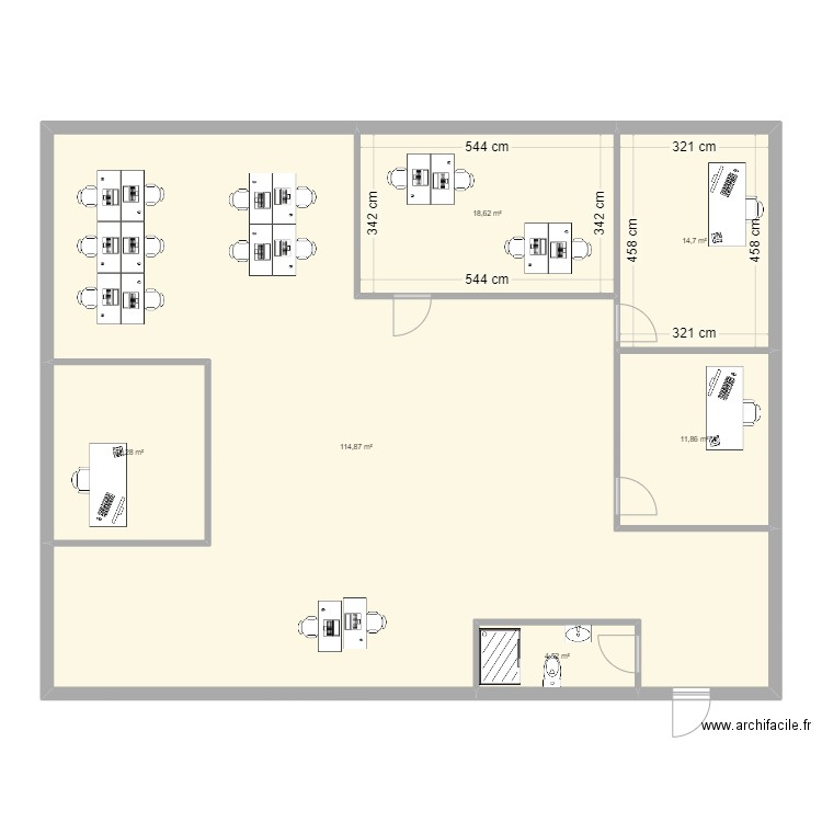 tentative 180. Plan de 6 pièces et 177 m2