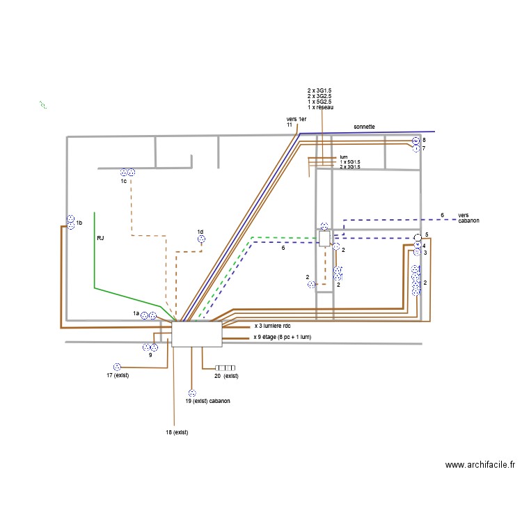 van  rdc pc. Plan de 1 pièce et 0 m2