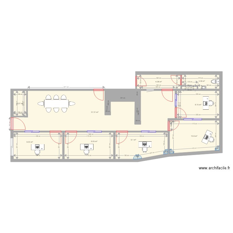 projet jannin rdc 2eme jet valider. Plan de 10 pièces et 94 m2