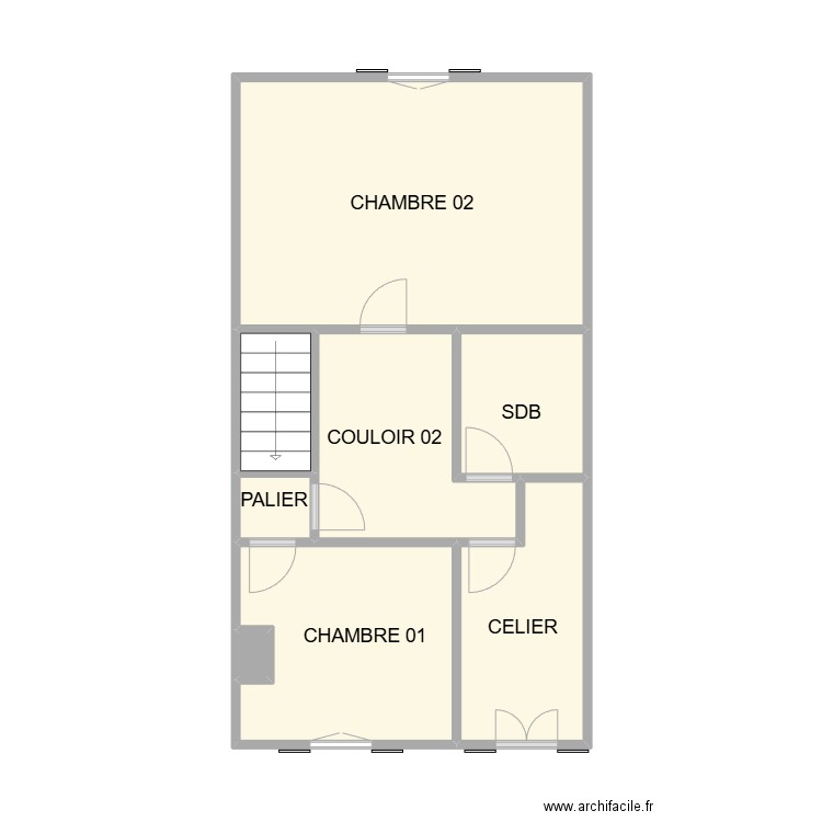 ETAGE BEAUCAIRE USAM. Plan de 8 pièces et 36 m2