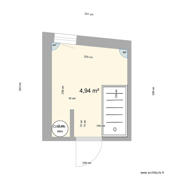 Albertini Louise - projet. Plan de 1 pièce et 5 m2