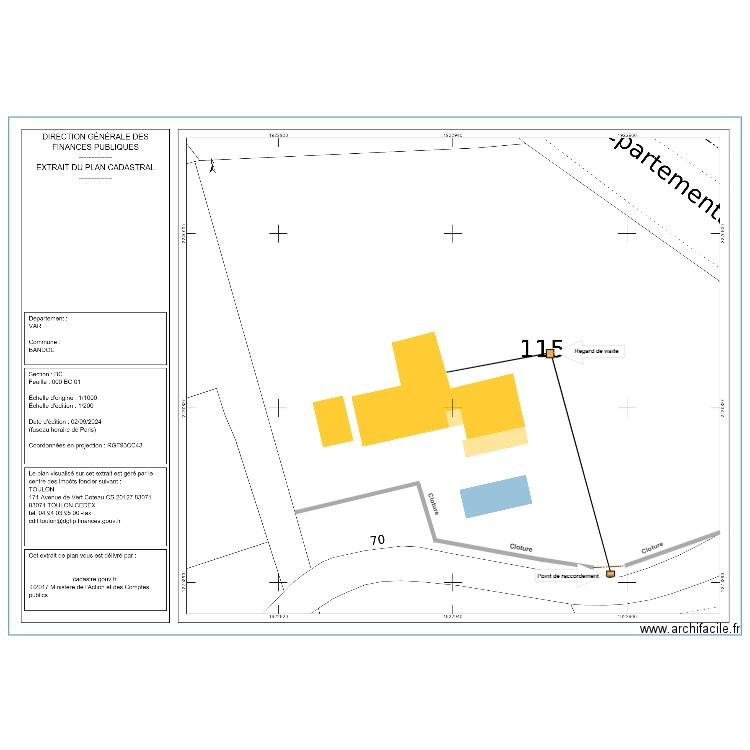 plan de raccordement. Plan de 0 pièce et 0 m2