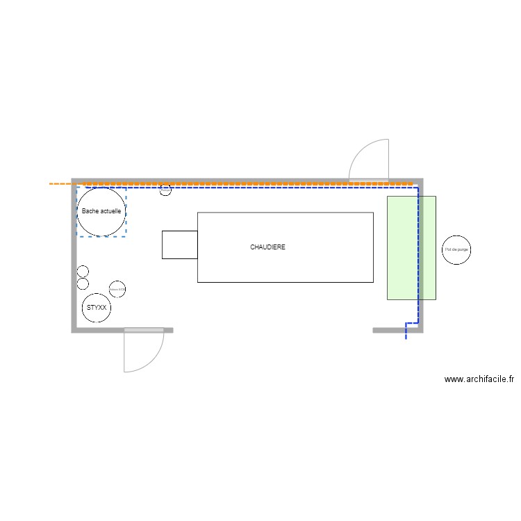 LOCAL CHAUDIERE. Plan de 0 pièce et 0 m2