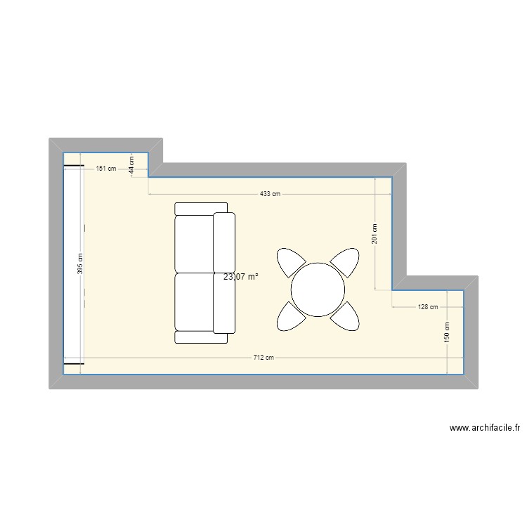 VILA VERDE. Plan de 1 pièce et 23 m2