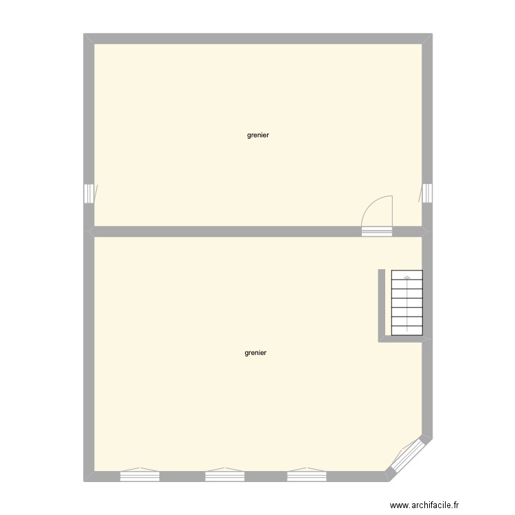 plan 2éme avant travanx. Plan de 2 pièces et 92 m2