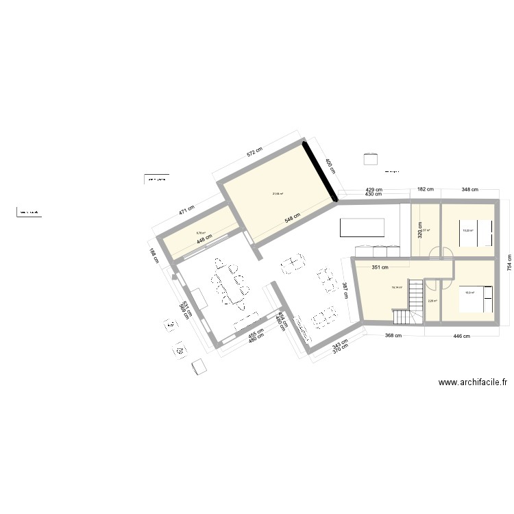 LA LANDE DU TEMPLE 14. Plan de 7 pièces et 74 m2