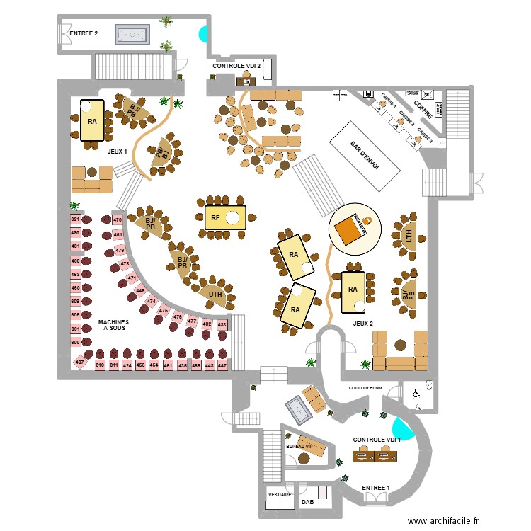 PLAN PALM BEACH 17/02. Plan de 18 pièces et 48 m2