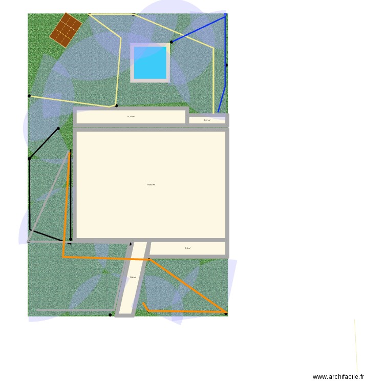 fachet. Plan de 5 pièces et 143 m2