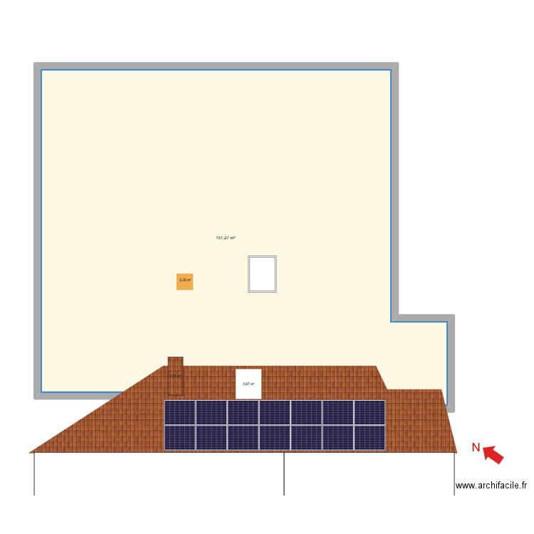 Andreu. Plan de 1 pièce et 151 m2