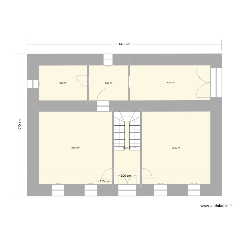 CAROLE & LUDO. Plan de 6 pièces et 104 m2