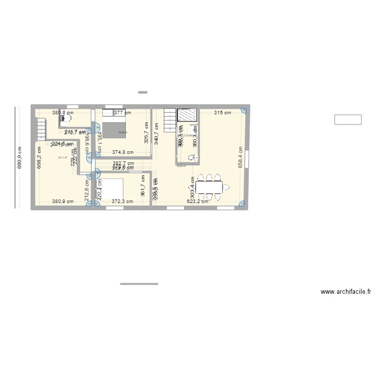 Theix. Plan de 4 pièces et 88 m2