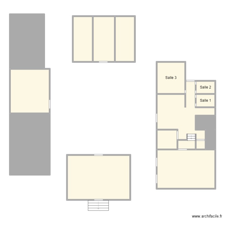 Plan isuga day. Plan de 16 pièces et 180 m2