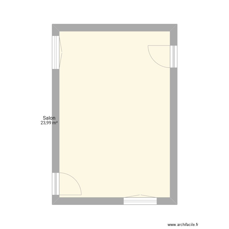 Notre sallon. Plan de 1 pièce et 24 m2