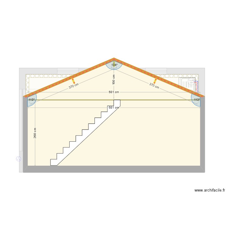 garage Ch3. Plan de 4 pièces et 70 m2