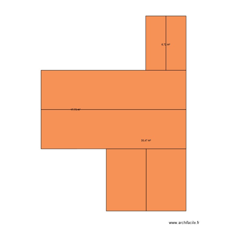 plan maison. Plan de 3 pièces et 63 m2