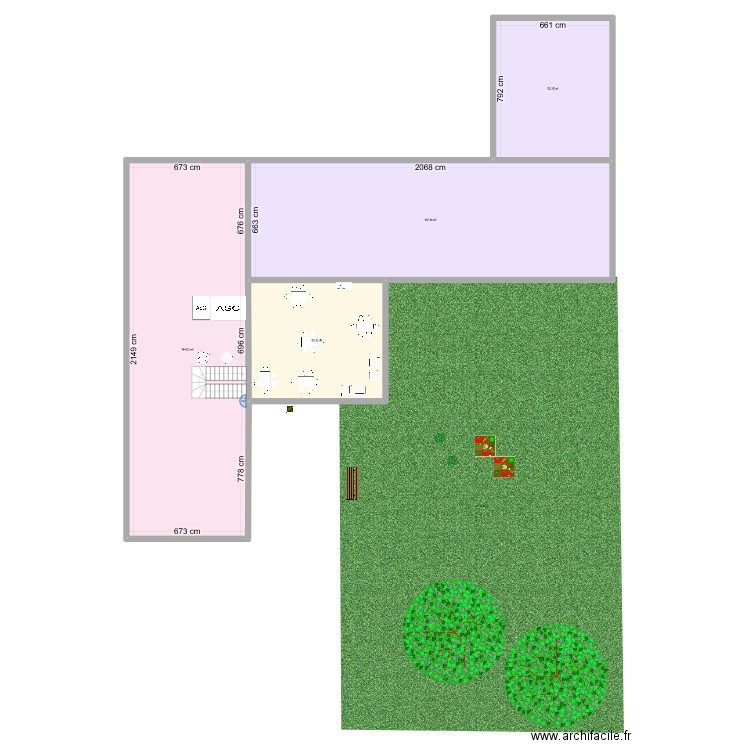 ehpad. Plan de 4 pièces et 386 m2